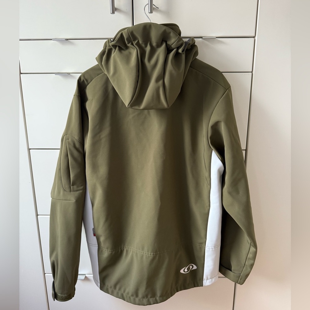 Salomon Clima Pro Men’s Ski Jacket Olive/White Size L Waterproof - Picture 4 of 15